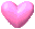 Gif animé coeur rose